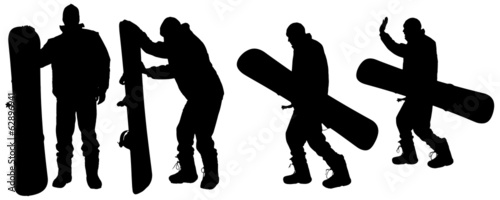 Vector silhouette of a man.