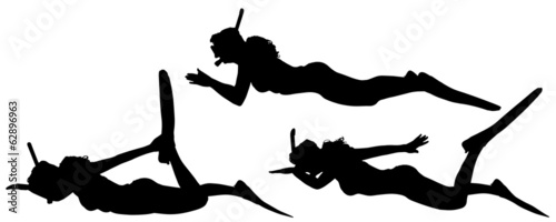 Vector silhouette of a people.
