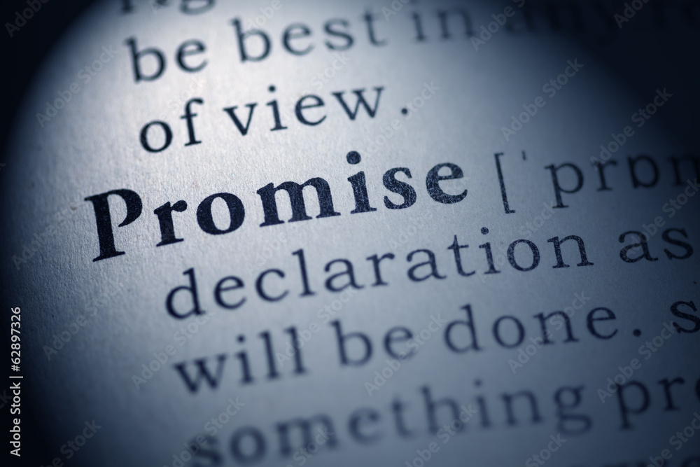 Naklejka premium Promise