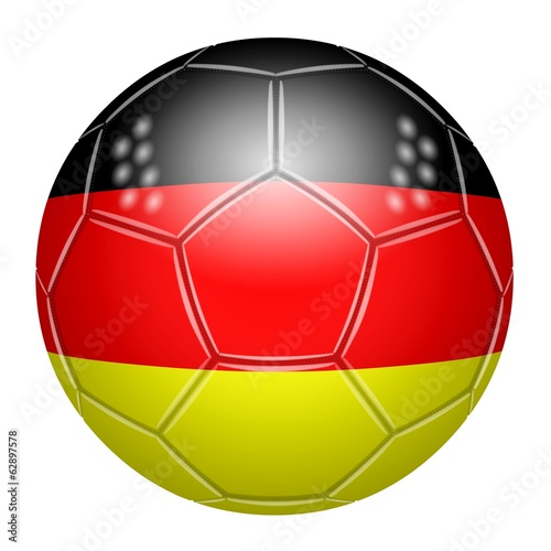 Fu  ball mit den Farben von Deutschland