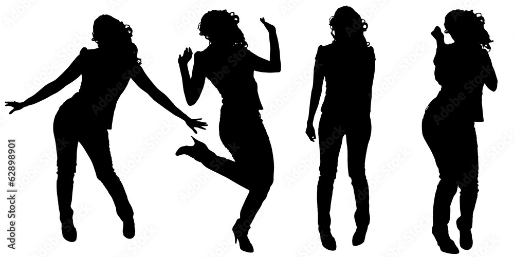 Vector silhouette of a woman.