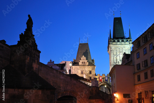 Wallpaper Mural Praha, Lesser Town Towers at night Torontodigital.ca