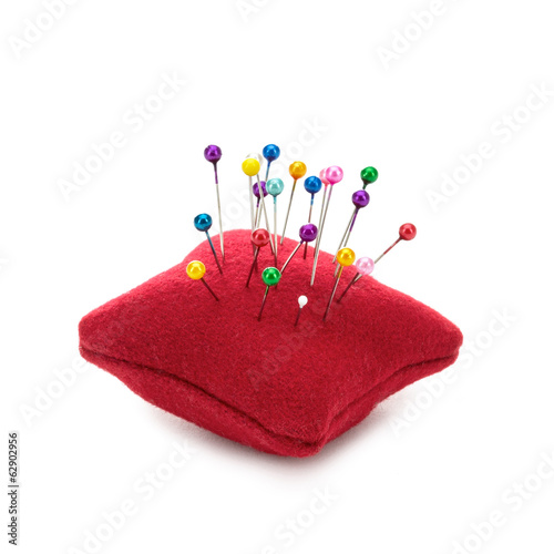 Sewing pins and pin cushion