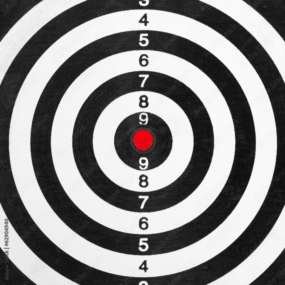 Shooting range target. Closeup view Shooting range target. Closeup view