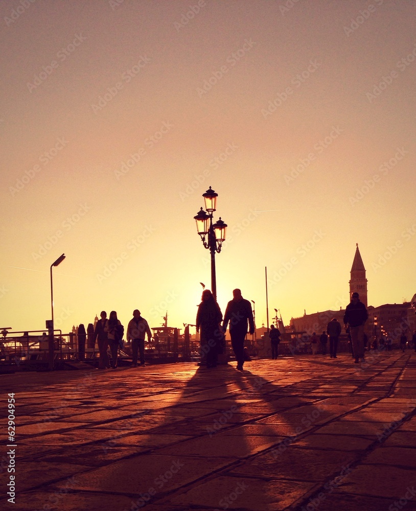 Obraz premium Venice, sunset time