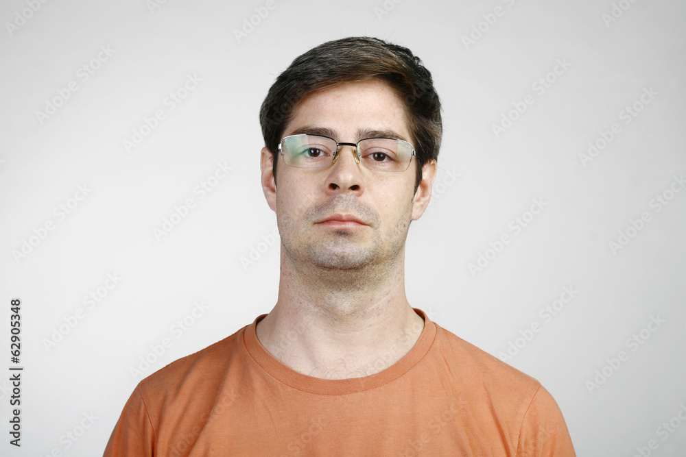 Fototapeta premium Portrait of mid adult man in glasses