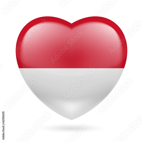 Heart icon of Indonesia