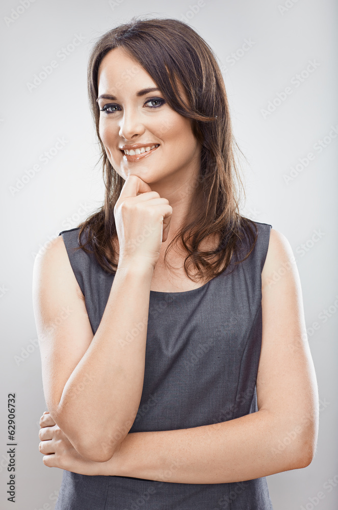 Smiling business woman , crossed arms. Young model. Smiling business woman , crossed arms. Young model.
