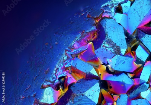Extreme detailed surface of Titanium Aura Crystal Cluster