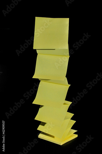 Sticky notes flying up off the pad