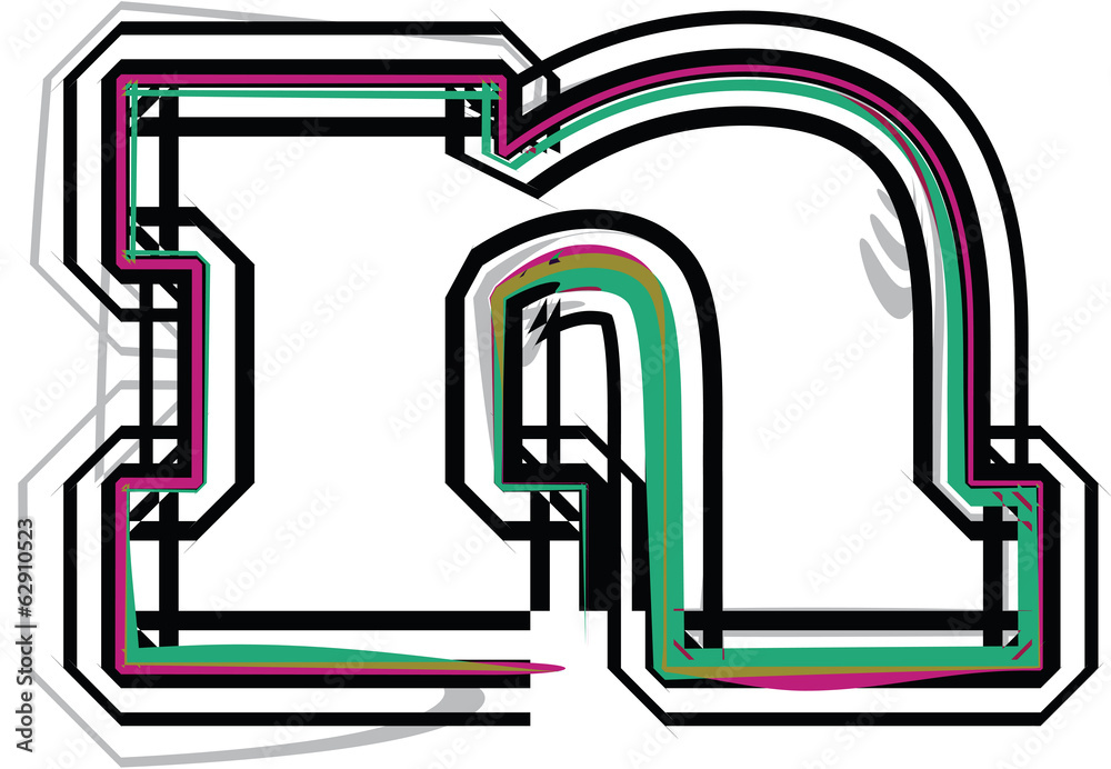 font Illustration Letter n
