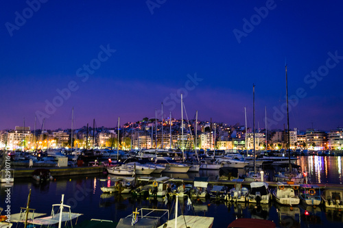 Wallpaper Mural Piraeus Marina port in the night Torontodigital.ca