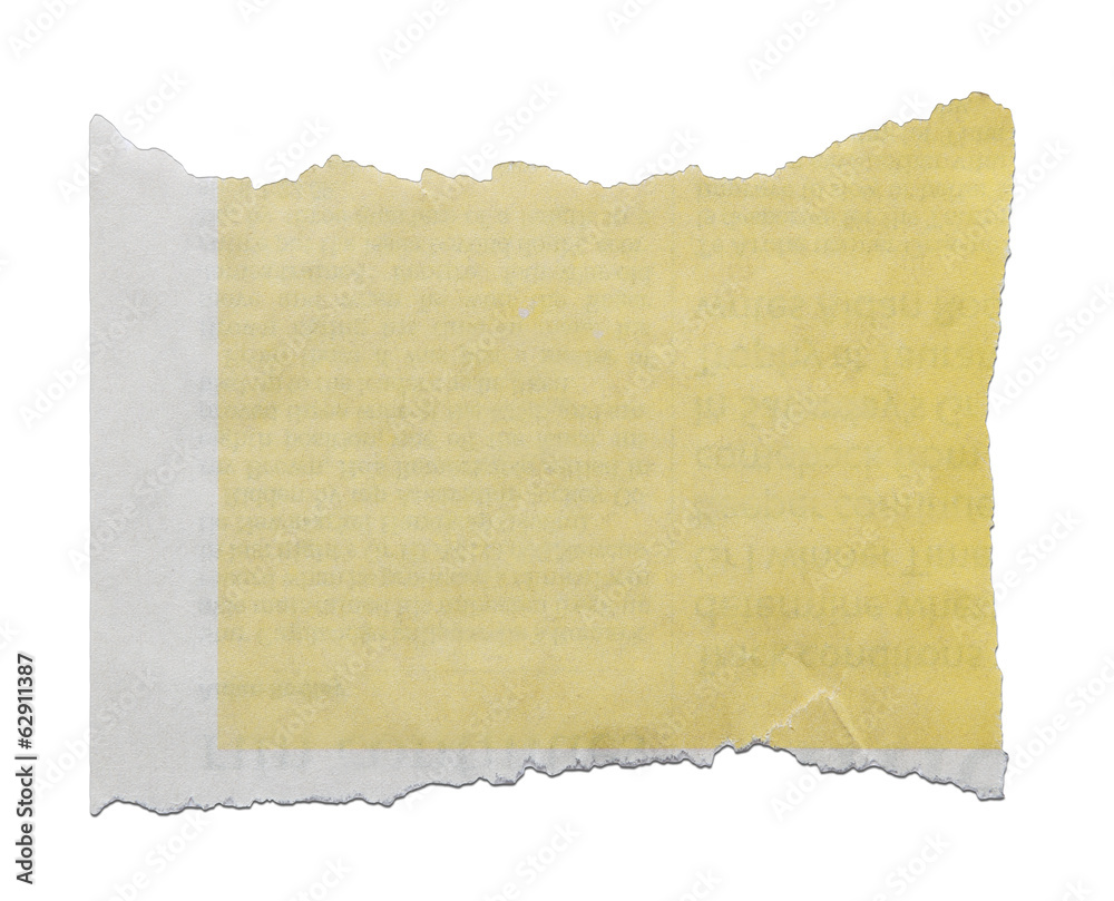 Torn yellow paper Torn yellow paper