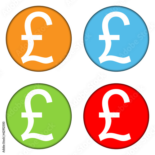 Pound symbol buttons set