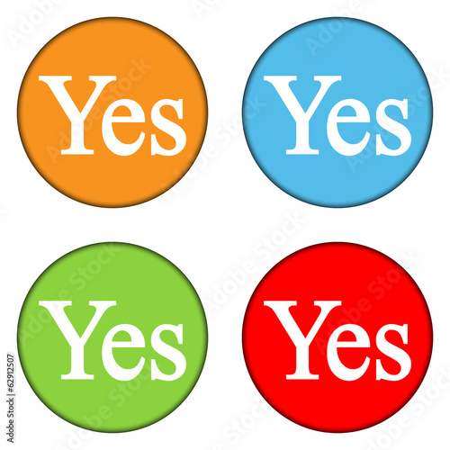 Yes buttons set