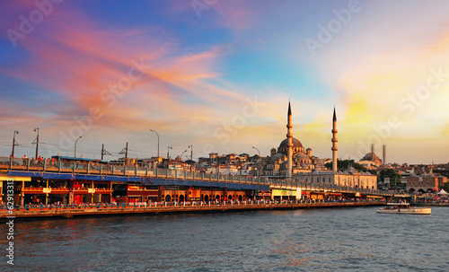 Print op canvas Istanbul at sunset, Turkey