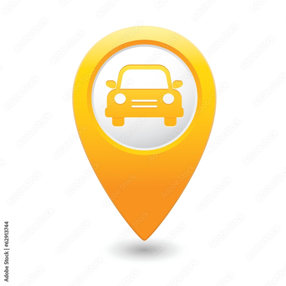 Map pointer with car icon Map pointer with car icon