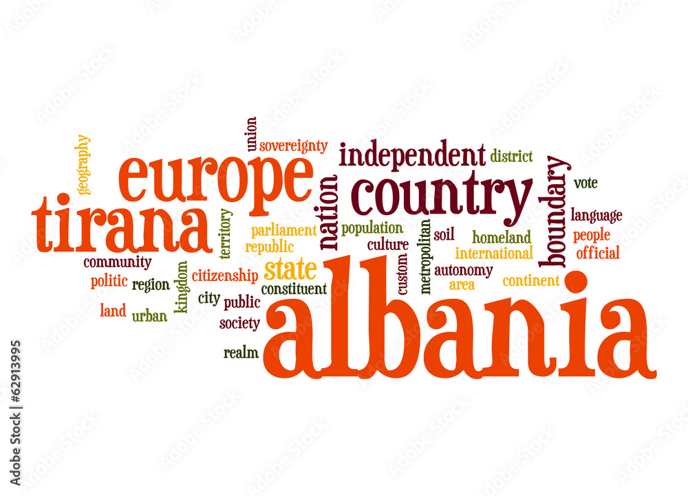 Fototapeta premium Albania word cloud