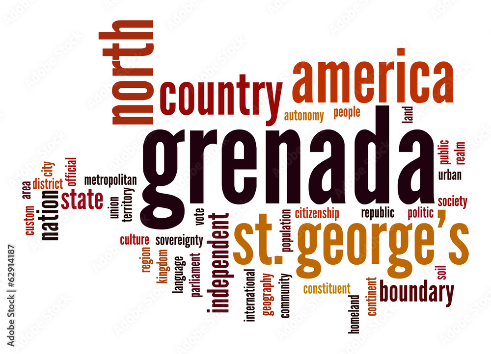 Fototapeta premium Grenada word cloud