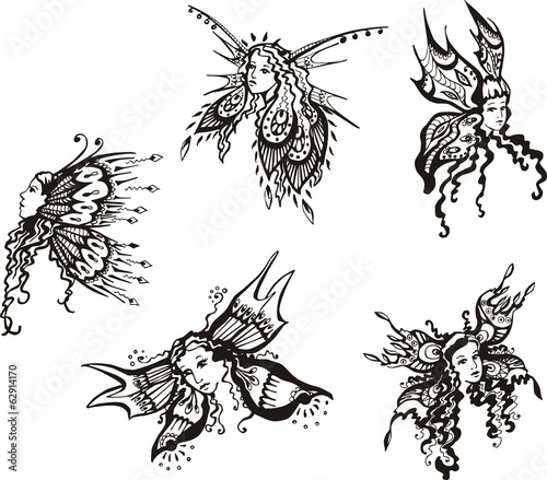 Fantasy butterfly girls