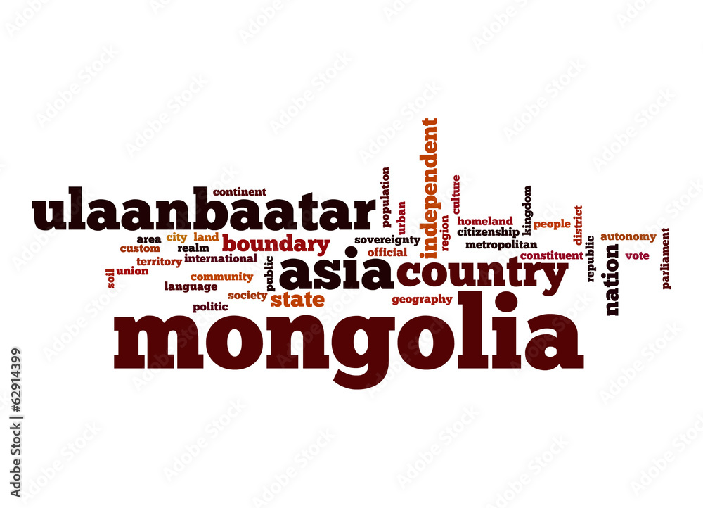 Mongolia word cloud
