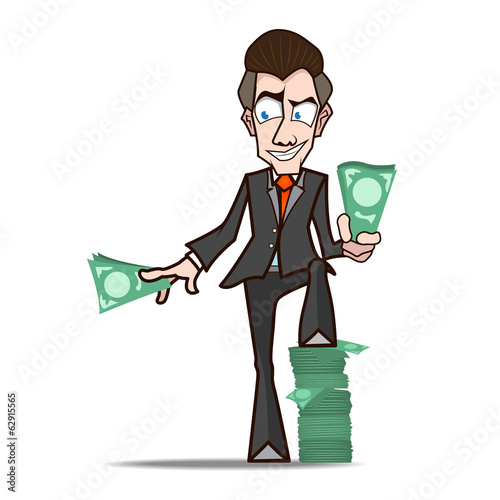 businessman Show rich cartoon