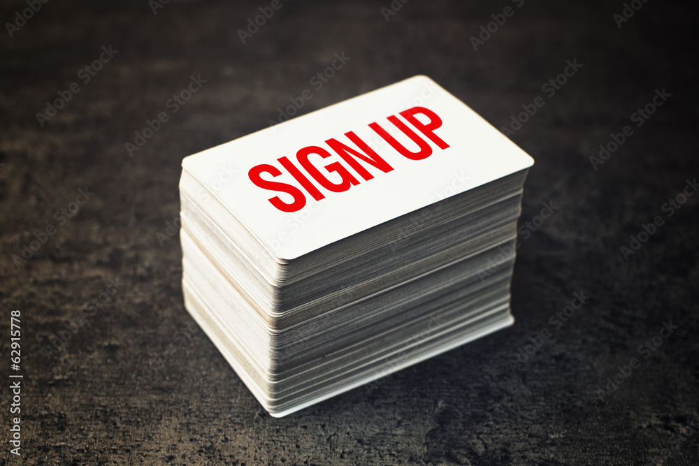 Sign Up Business cards with rounded corners Sign Up Business cards with rounded corners