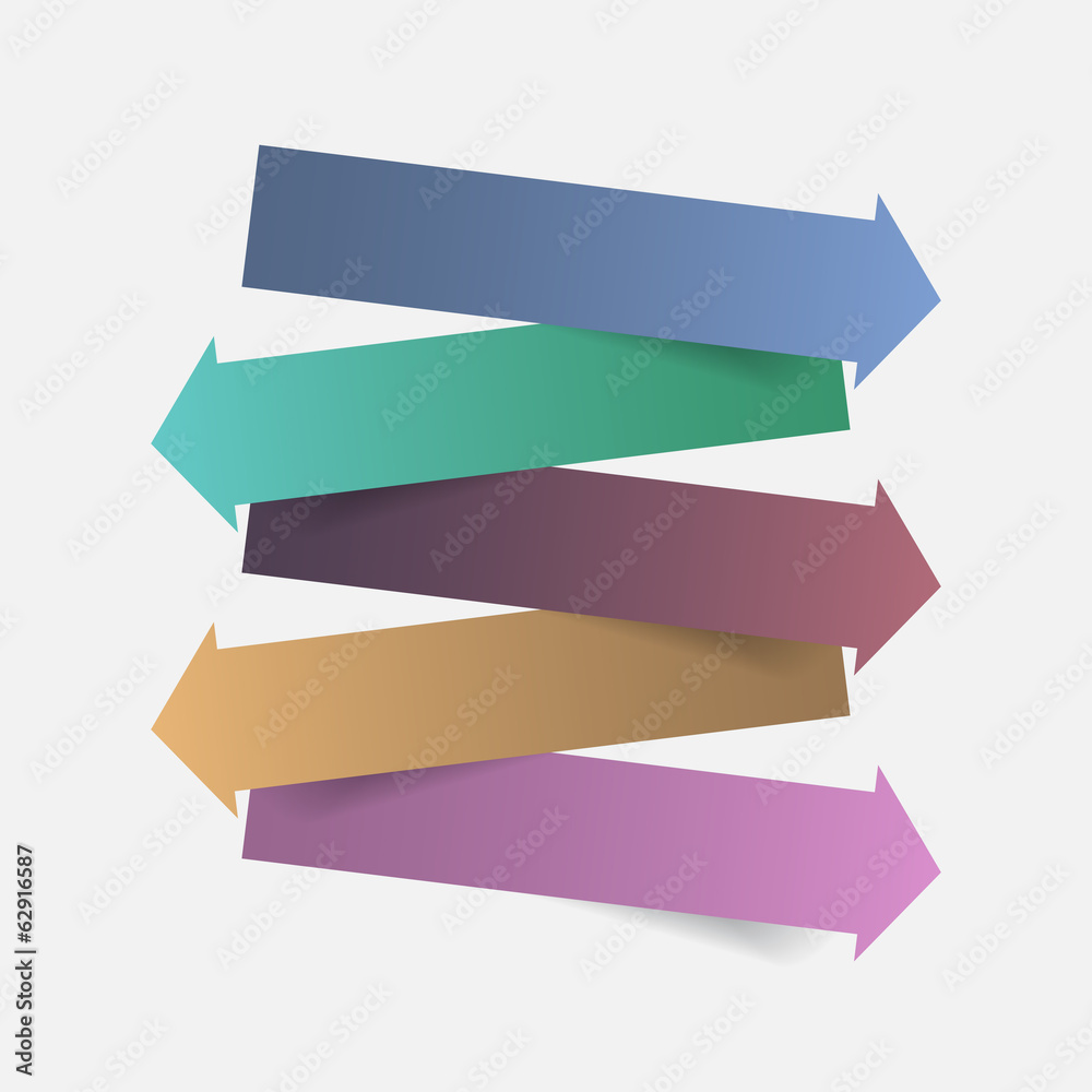 Color paper arrow infographics template design Color paper arrow infographics template design
