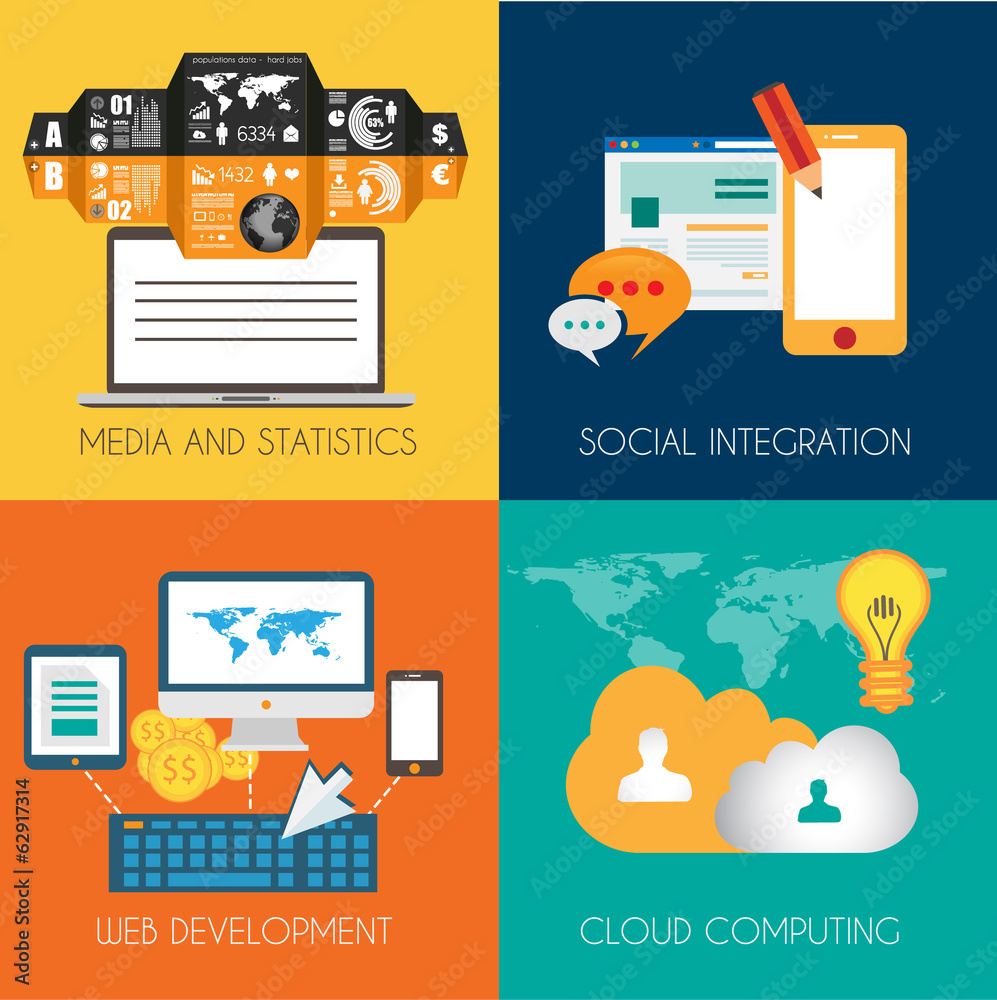 Flat Style Diagram, Infographic and UI Icons Flat Style Diagram, Infographic and UI Icons