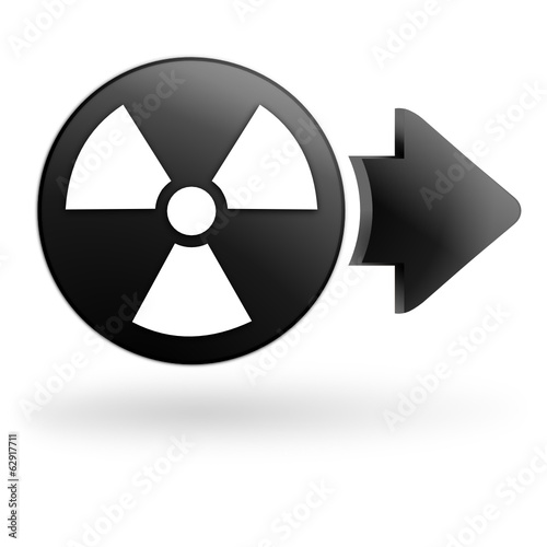 radioactivité sur bouton noir