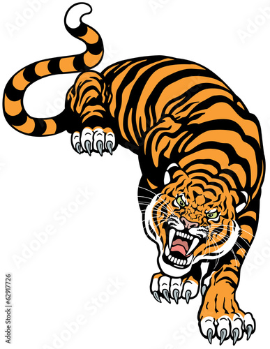 Fototapeta Naklejka Na Ścianę i Meble -  angry tiger