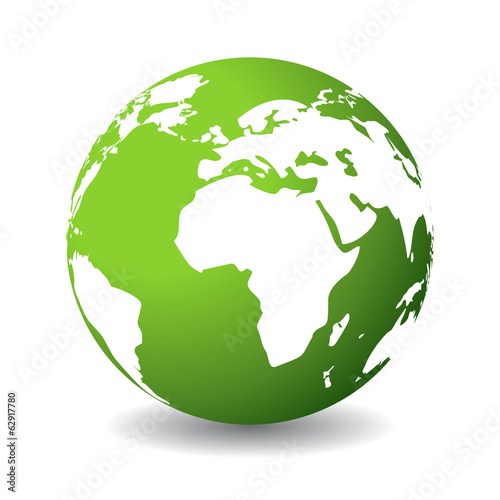 Green planet icon