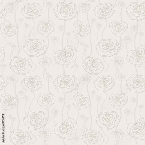 Floral rose background, seamless
