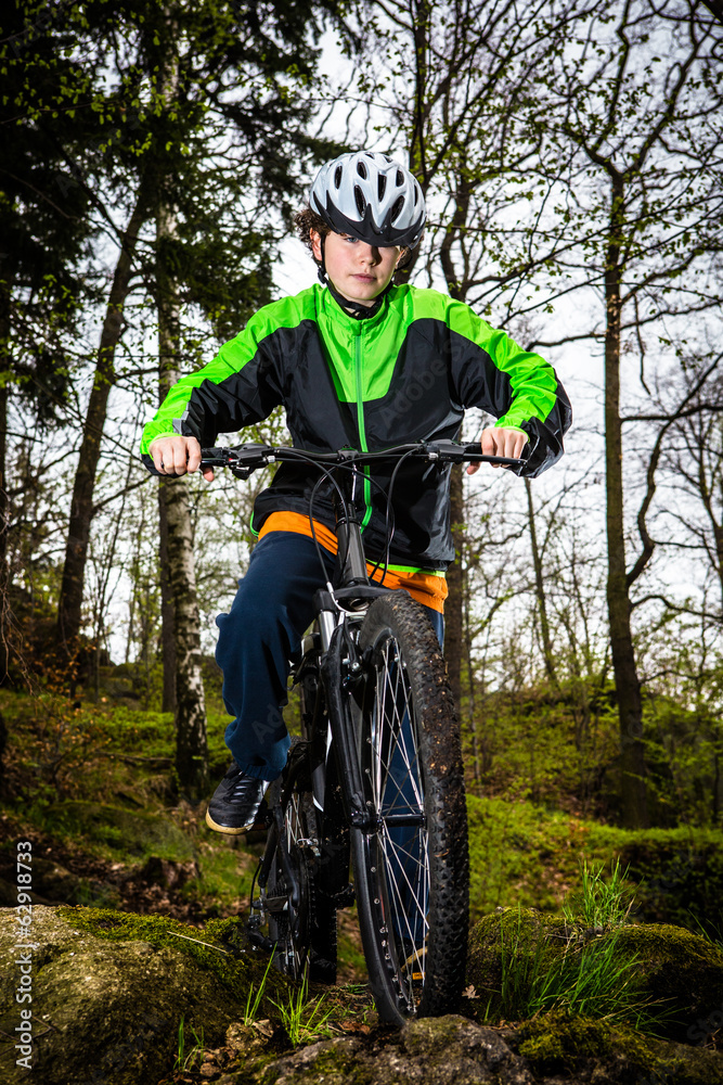 Boy cycling