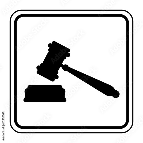 Logo marteau justice.
