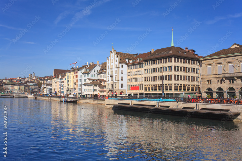 Zurich, Limmat river quay
