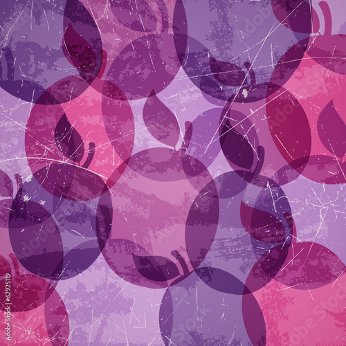 Vector Illustration of an Abstract Background with Plums