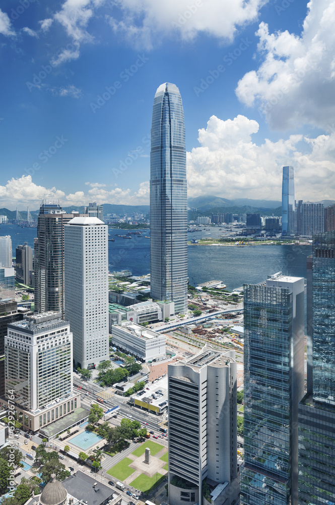 Obraz premium Aerial view of Hong Kong city