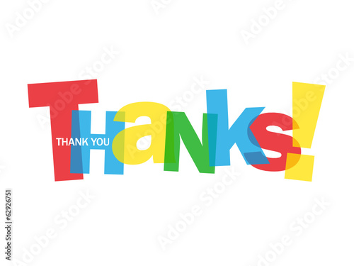 "THANKS" Letter Collage (thank you card greetings gratitude joy)