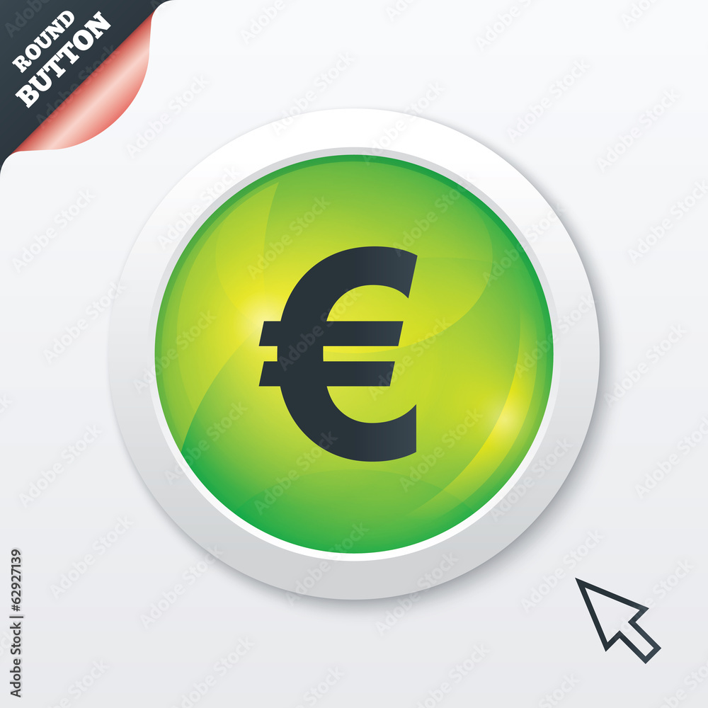 Obraz premium Euro sign icon. EUR currency symbol.