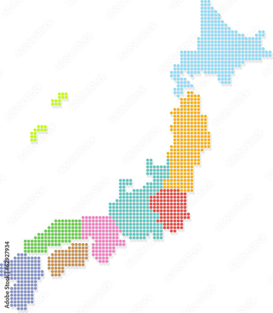日本地図　JAPAN