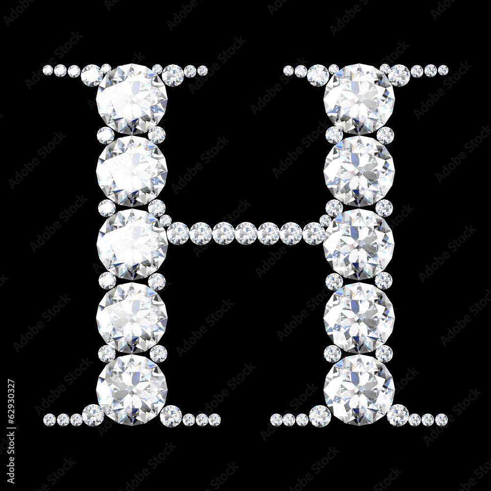 diamond letters with gemstones isolated on black diamond letters with gemstones isolated on black