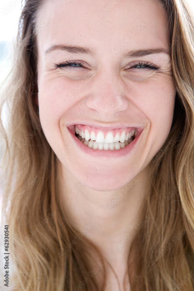 Fototapeta premium Woman laughing with joy
