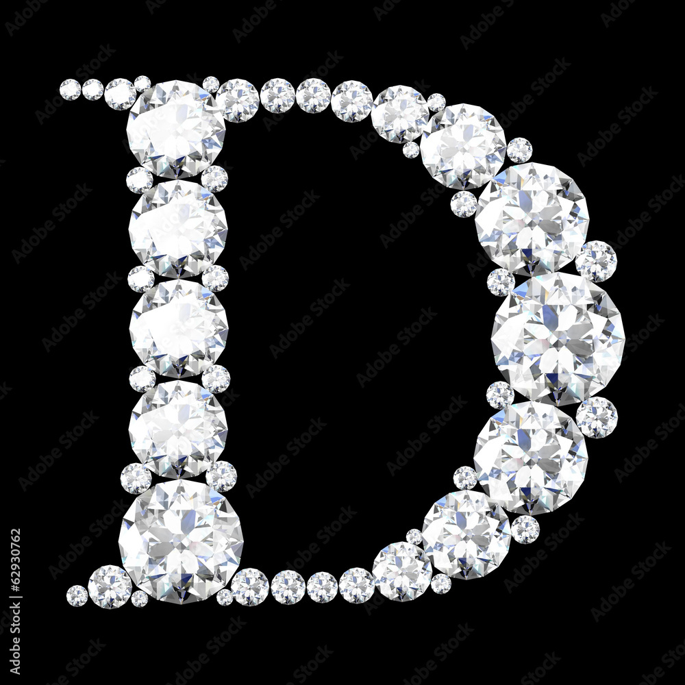 diamond letters with gemstones isolated on black diamond letters with gemstones isolated on black