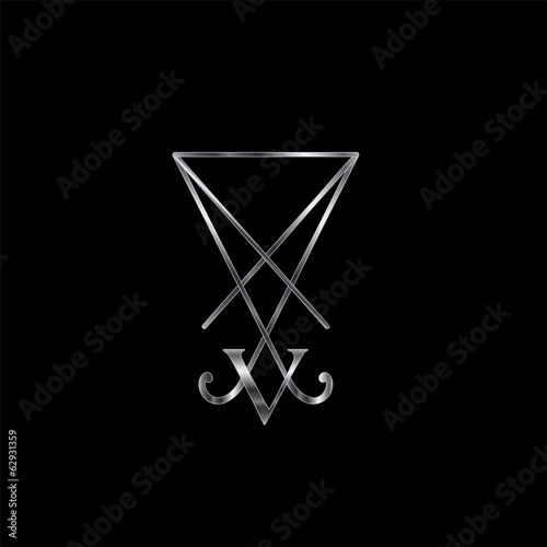 Sigil Of Lucifer in Silver- symbol for satan worshippers photo