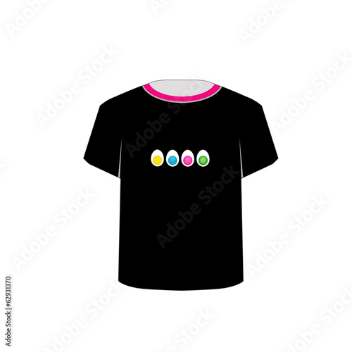 T Shirt Template- colorful eggs for Easter Sunday
