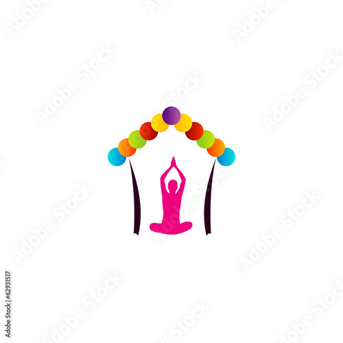 Logo for yoga or fitness center- Salutation