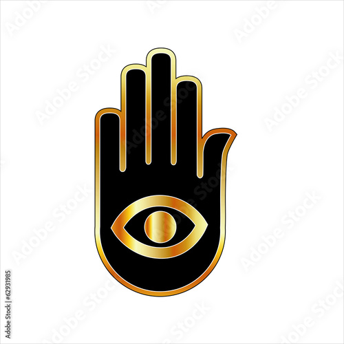 Logo for psychic or mind reader- Hand with third eye
