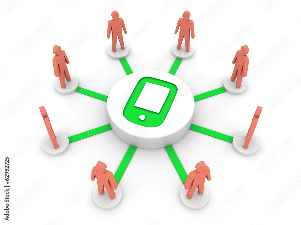 New communication technology connect people. New communication technology connect people.
