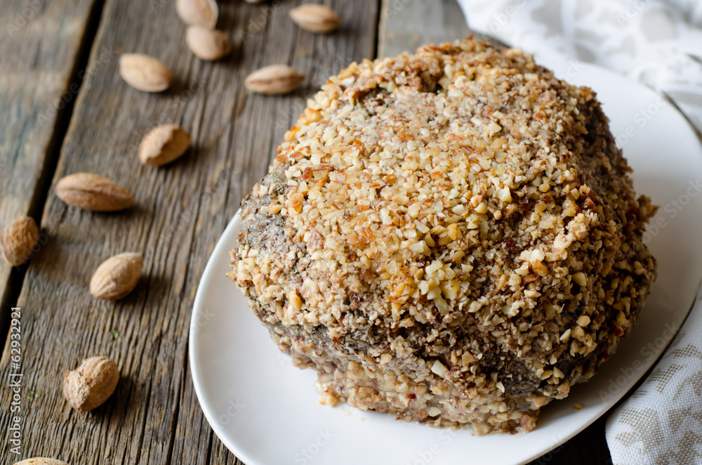 pork baked in almond crumb pork baked in almond crumb